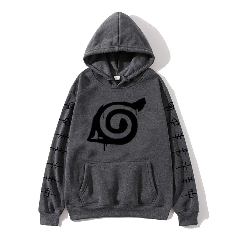 

Creative and simple personality style New Japanese popular anime Naruto characters around the street cotton hooded sweater adult