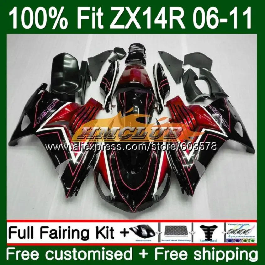 

Инъекции для KAWASAKI ZZR1400 ZX 14R 2006 2007 2008 2009 2010 2011 113CL. 48 Красный кремового ZX-14R ZX14R 06 07 08 09 10 11 обтекатель