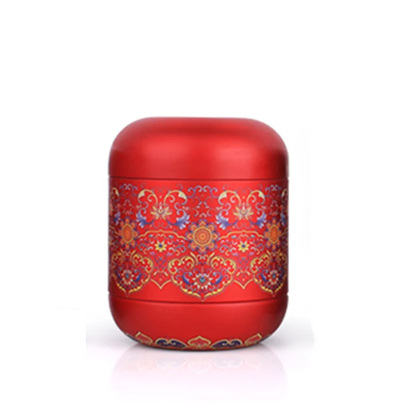 Red Size L Металлический пепел урна для кремационная зола держатель памятник человеческих животных маленьких животных Железный материал Собака Кошка Птица погребальная урна Keepsake - Цвет: Red Size L