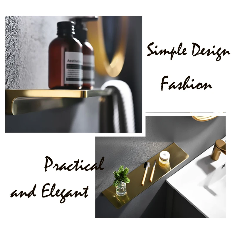 1 шт Комплект полок для ванной комнаты из твердого цинкового сплава держатель