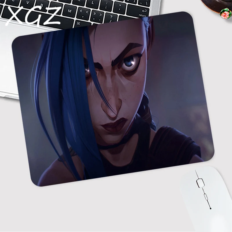

League of Legends Jinx Anime Mouse Pad Game Table Keyboard Accessories Deskpad Desk Protector Mouse Mat Play Mat Gamer Rug Diy