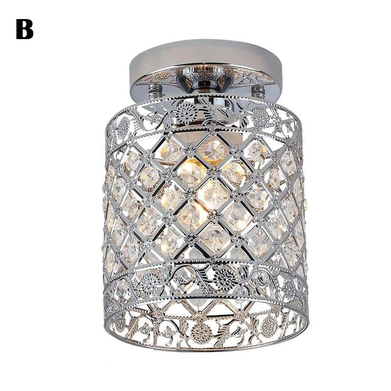 

Mini Modern Style Decor Crystal Flush Mount Ceiling Light Fixture Crystal Chandeliers Light for Hallway Kitchen DTT88