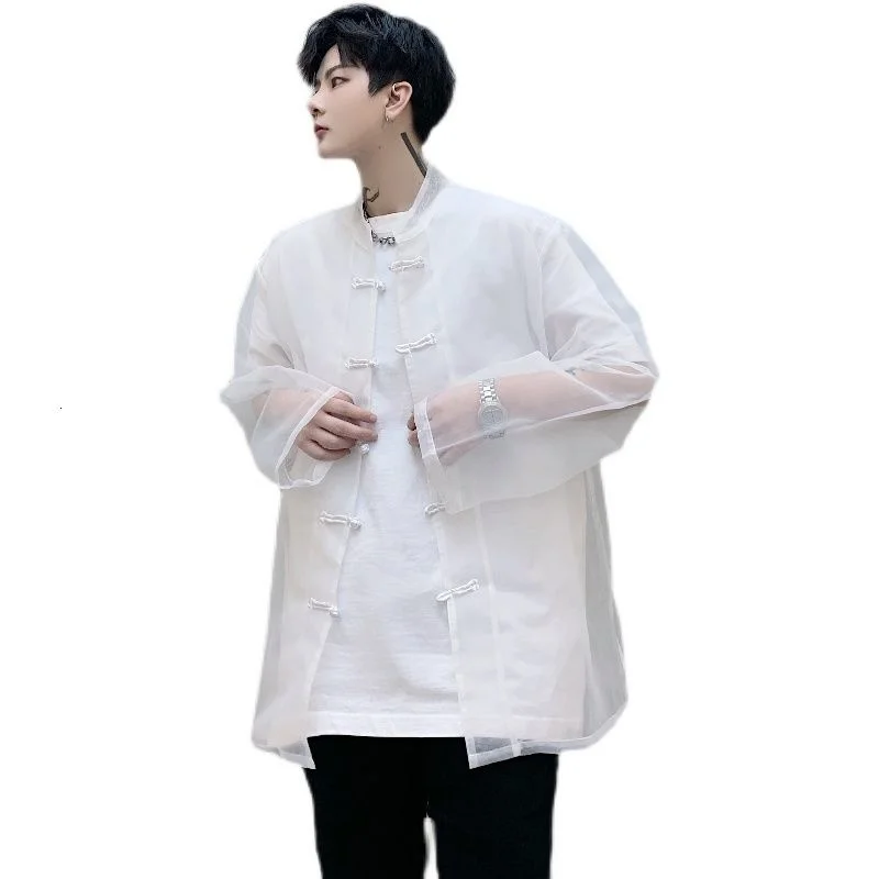 

Sunscreen Shirt Men's Korean Version Of Thin Casual Shirt Men's Fashion Loose Long-sleeved Shirt Men's Skin Clothing Jacket Men