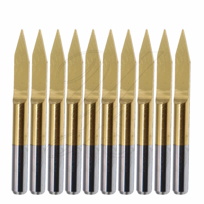 10 шт. твердосплавные Биты с титановым покрытием 0 2 мм для гравировки печатных