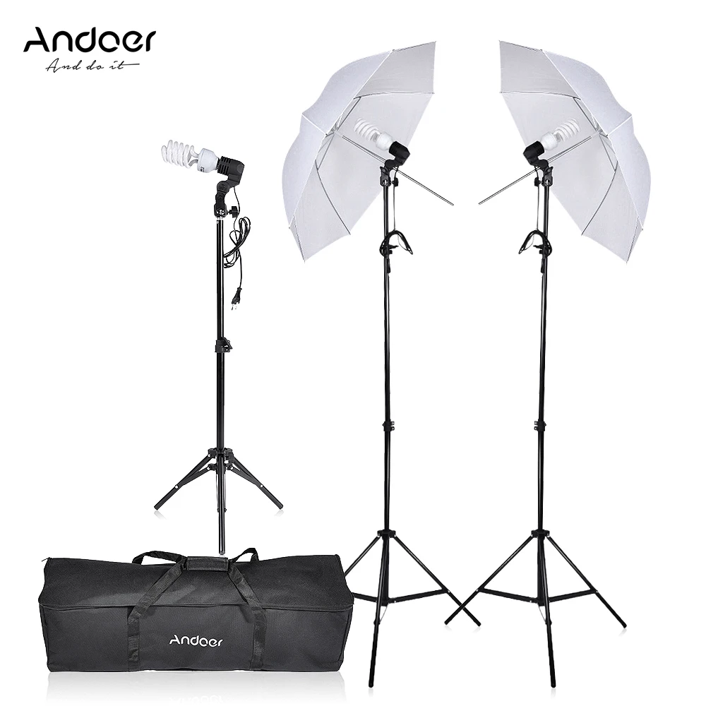 Зонтик для фотосъемки/видео Andoer портретов комплект непрерывного тройного