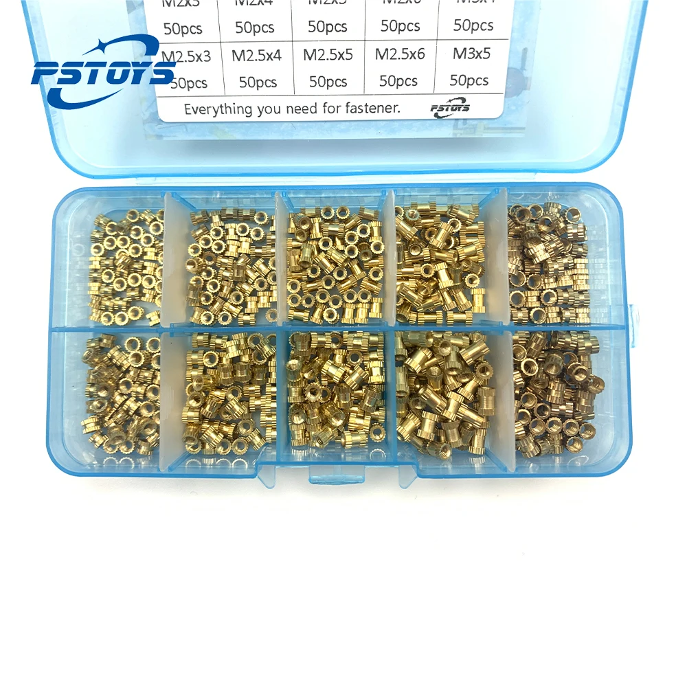 Набор для накатки впрыскивающие гайки накатанные медные вставки M2 5 м3 из