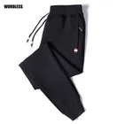 Мужские брюки для бега, Брендовые мужские спортивные штаны для бодибилдинга, фитнеса, прогулок, повседневные Бархатные брюки размера плюс 5XL, pantalon homme