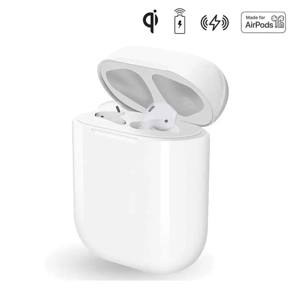 Стандартный беспроводной чехол для зарядки Airpods QI Airpods, чехол для беспроводного зарядного устройства, совместимый с любым беспроводным зарядным устройством