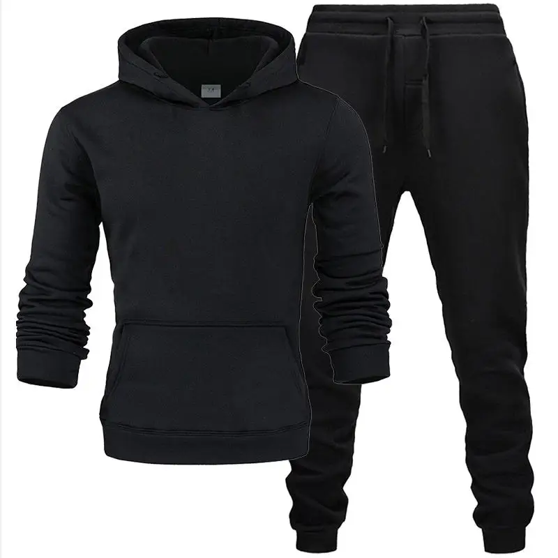 

2019 New Two Pieces Set Fashion Hooded Sweatshirts Sportswear Men Tracksuit Hoodie Autumn Brand Clothes Hoodies+Pants men sets