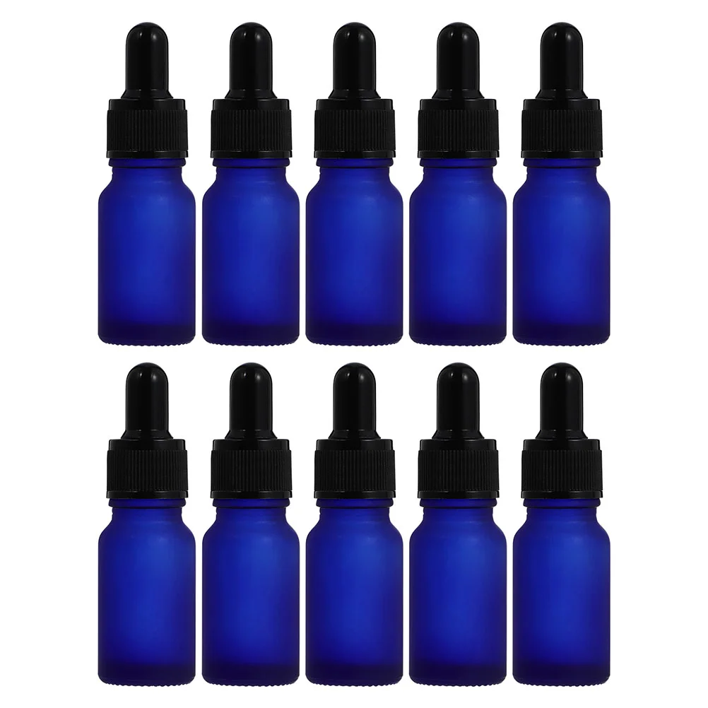 

10Pcs Frosted Glass Bottle Essential Oil Dropper Bottle Travel Liquid Dispenser