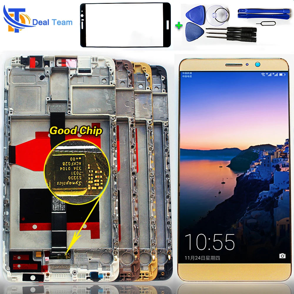 Для Huawei Mate 9 5 дюймов ЖК-Дисплей 1920*1080 сенсорный экран дигитайзер в сборе рамка с