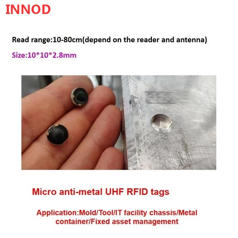 3 шт. образец микро круглый uhf rfid тег на металле EPC Gen2 класс 1 пассивный impinj Monza 4QT epc