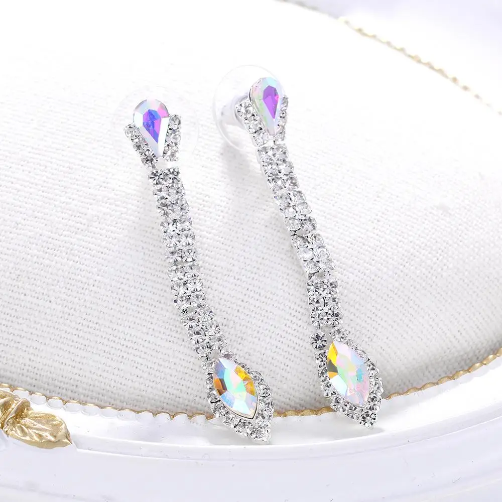 Свадебные серьги с кисточками и кристаллами для женщин модные ювелирные изделия