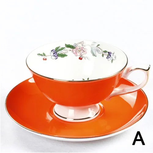 

Bone China Coffee Cup Sets Colorful Flower Ceramic Tea Cups And Saucers British Office Teacup Porcelain Nice Gift