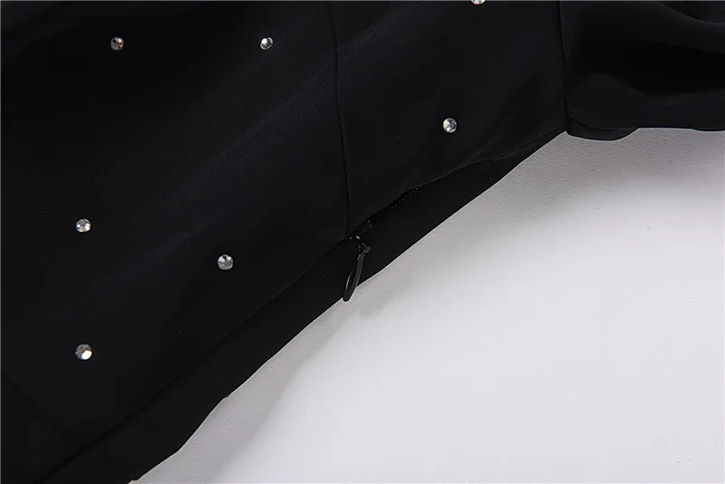 

Miu Hepburn Style Long Black Velvet Little Black Dress Early Autumn Peter Pan Collar Waist Dress