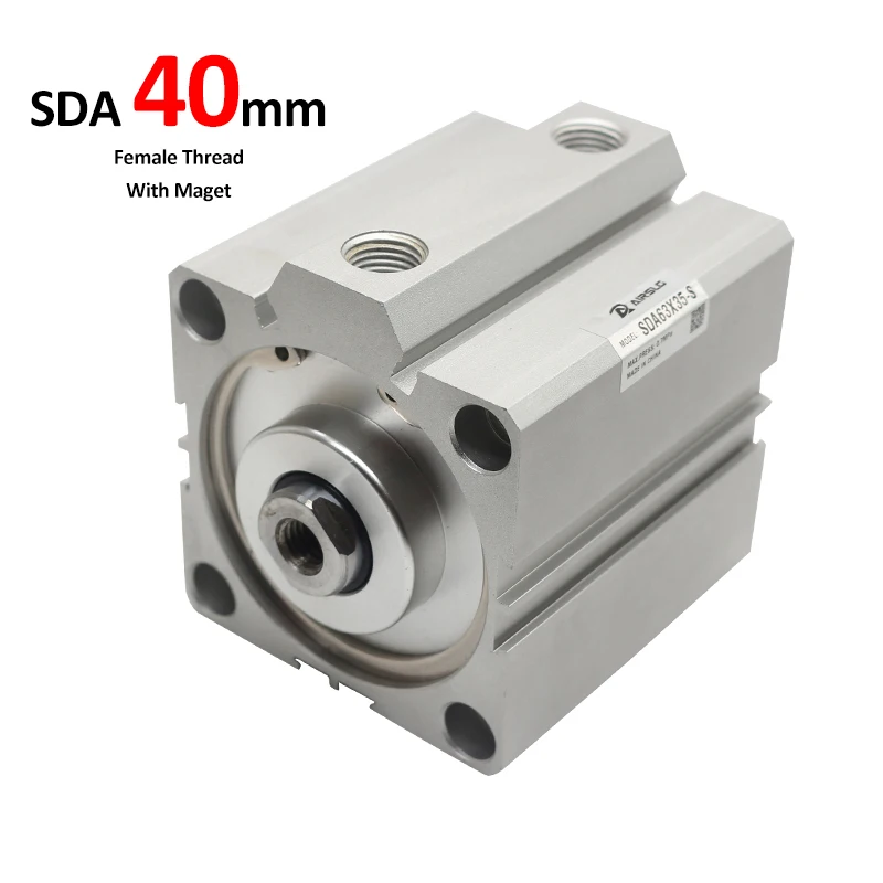 

SDA40-S Female Thread With Magnet Air Pneumatic Cylinder SDA Double Acting Compact Cylinder SDA40-50S SDA40-25S