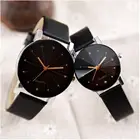 Модные новые высококачественные наручные часы для пар с ремешком из искусственной кожи, кварцевые наручные часы для любителей бизнеса, подарки для мужчин и женщин