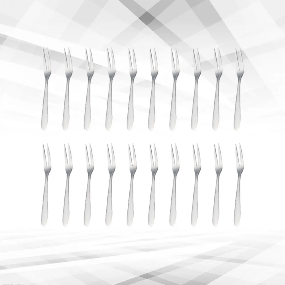 

20pcs Mini Fruit Forks Stainless Steel Cocktail Forks Cake Dessert Forks Kitchen Gadget
