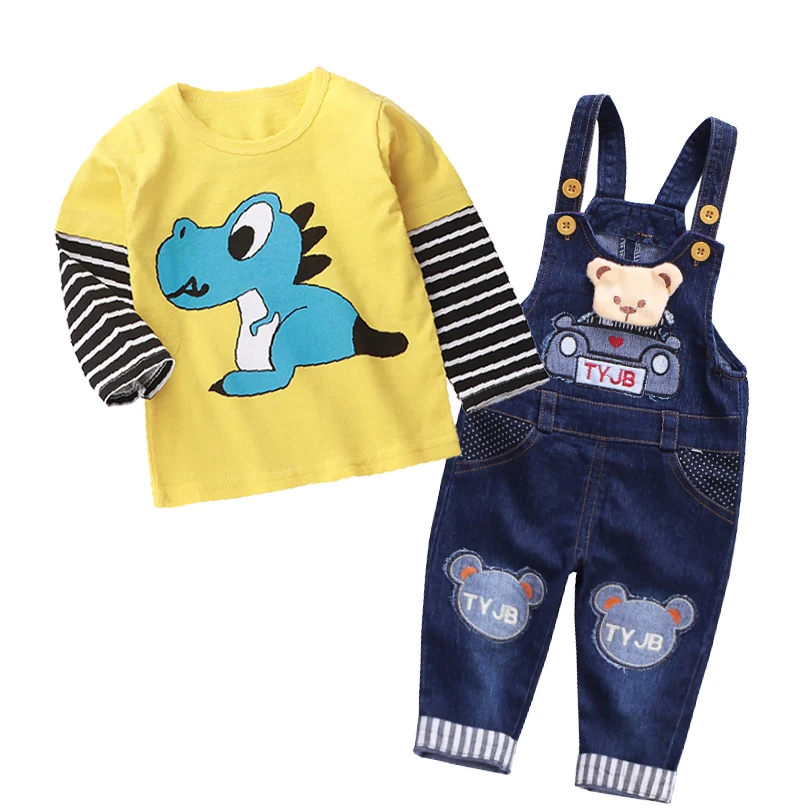 0-3years Spring and autumn Baby Boy Denim Pants Casual Printed Toddler Trousers Jeans |