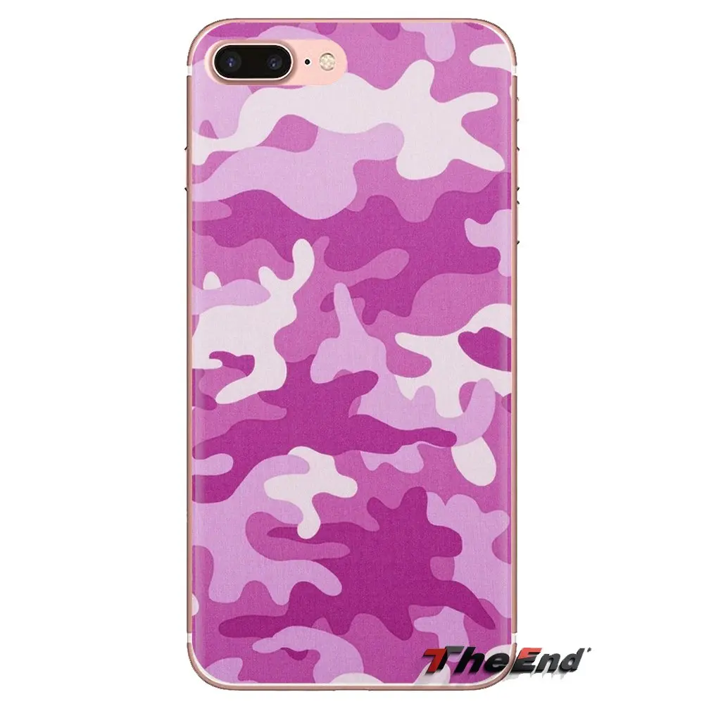 pink camouflage For Huawei G7 G8 P7 P8 P9 P10 P20 P30 Lite Mini Pro P Smart Plus 2017 2018 2019 Soft Transparent Cases Covers |