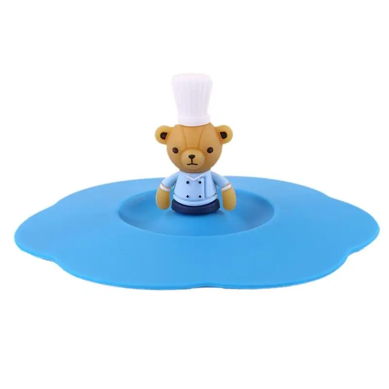 Милая крышка стакана для питьевой воды силиконовая антипылезащитная чашки