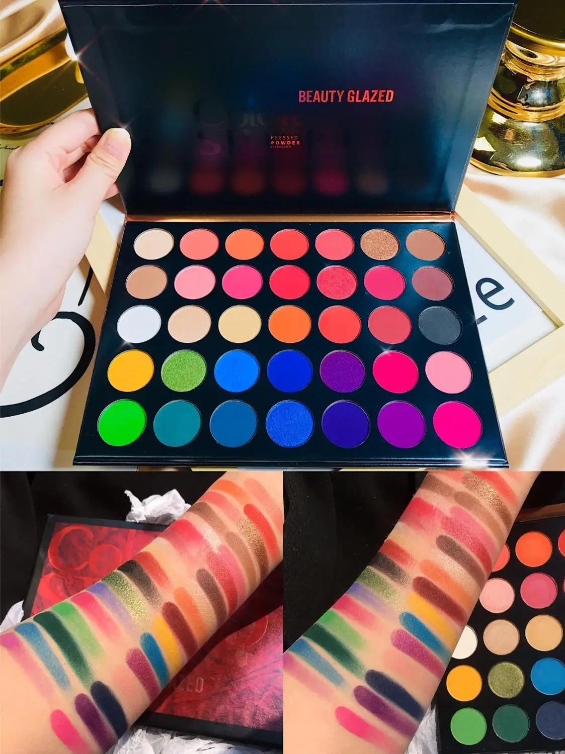 Палитра теней для век с блестками 35 цветов| |