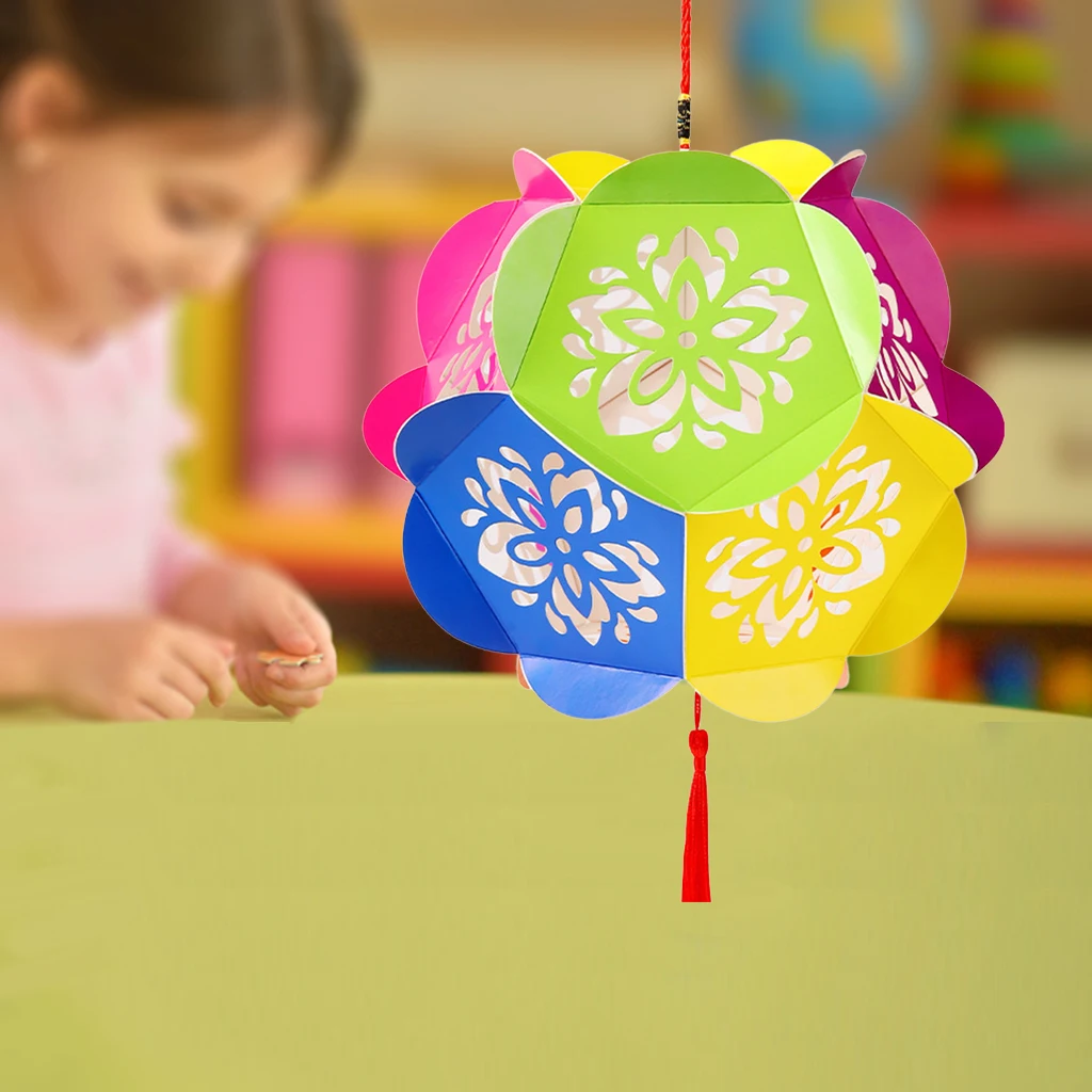 Круглый бумажный цветочный Фонарь ручной работы сделай сам украшения для детей