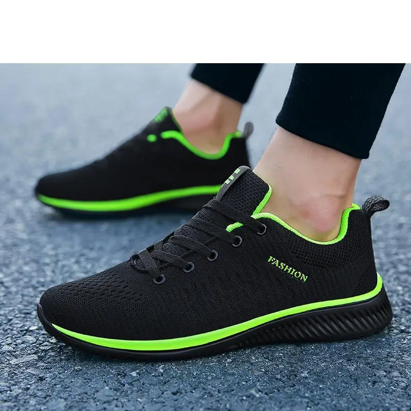 

Men Casual Shoes Sneakers Summer Flying Fabric Lac-up Lightweight Comfortable Breathable Walking Plus Size 2021 New Mesh Men