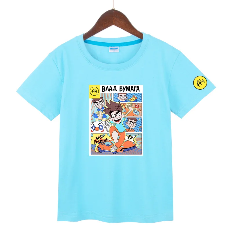 

2022 New A4 Lamba Children's T-Shirt 100% Cotton Влад Бумага a4 Boy Girl Short Sleeve T Shirts Tee Casual Fashion Baby Tops