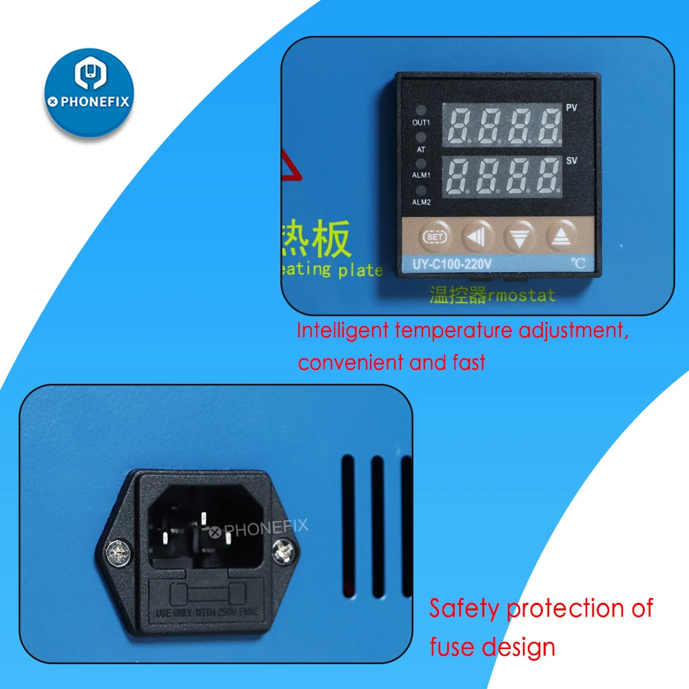 uyue 946c heating station electronic hot plate maintenance preheating platform for pcb smd heating phone lcd touch screen repair free global shipping