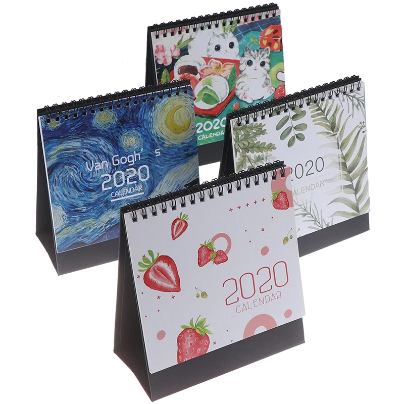 2020 настольная бумага с разноцветным рисунком календарь двойной катушкой
