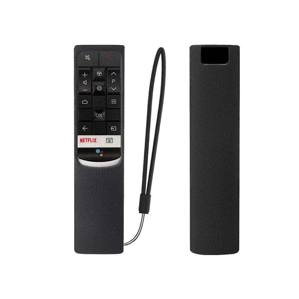Black Силиконовый защитный чехол SIKAI для TCL RC602S голосовой поиск пульт дистанционного управления Пылезащитный держатель для пульта дистанционного управления - Цвет: Black