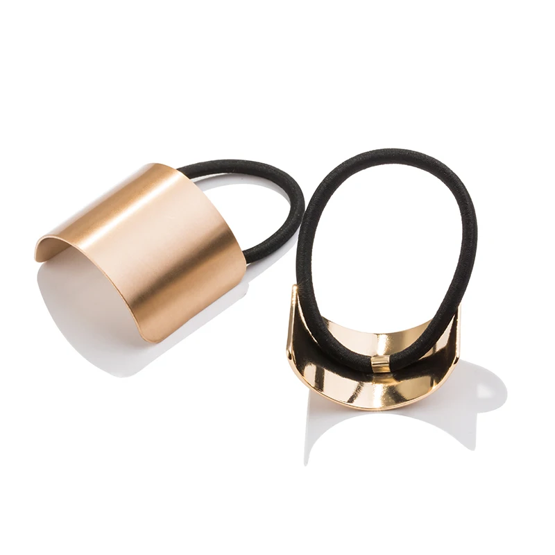 

Fashion Women Punk Gothic Metal Minimalist Hair Cuff Ponytail Clip Tie Holder Hair Band Elastic Wrap Hair Accessories Jewelry