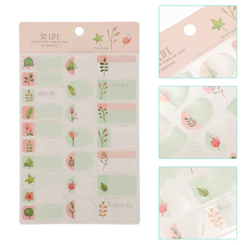 

1 Set 12pcs Waterproof Handwritten Self-adhesive Label Paste (Assorted Color)
