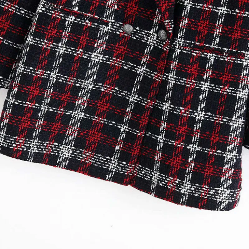 Vadim Veste Femme Zaful зимняя Длинная женская накидка в клетку длинный пуховик женские пальто Manteau Laine Casaco Rosa Preto Manteaux YL282