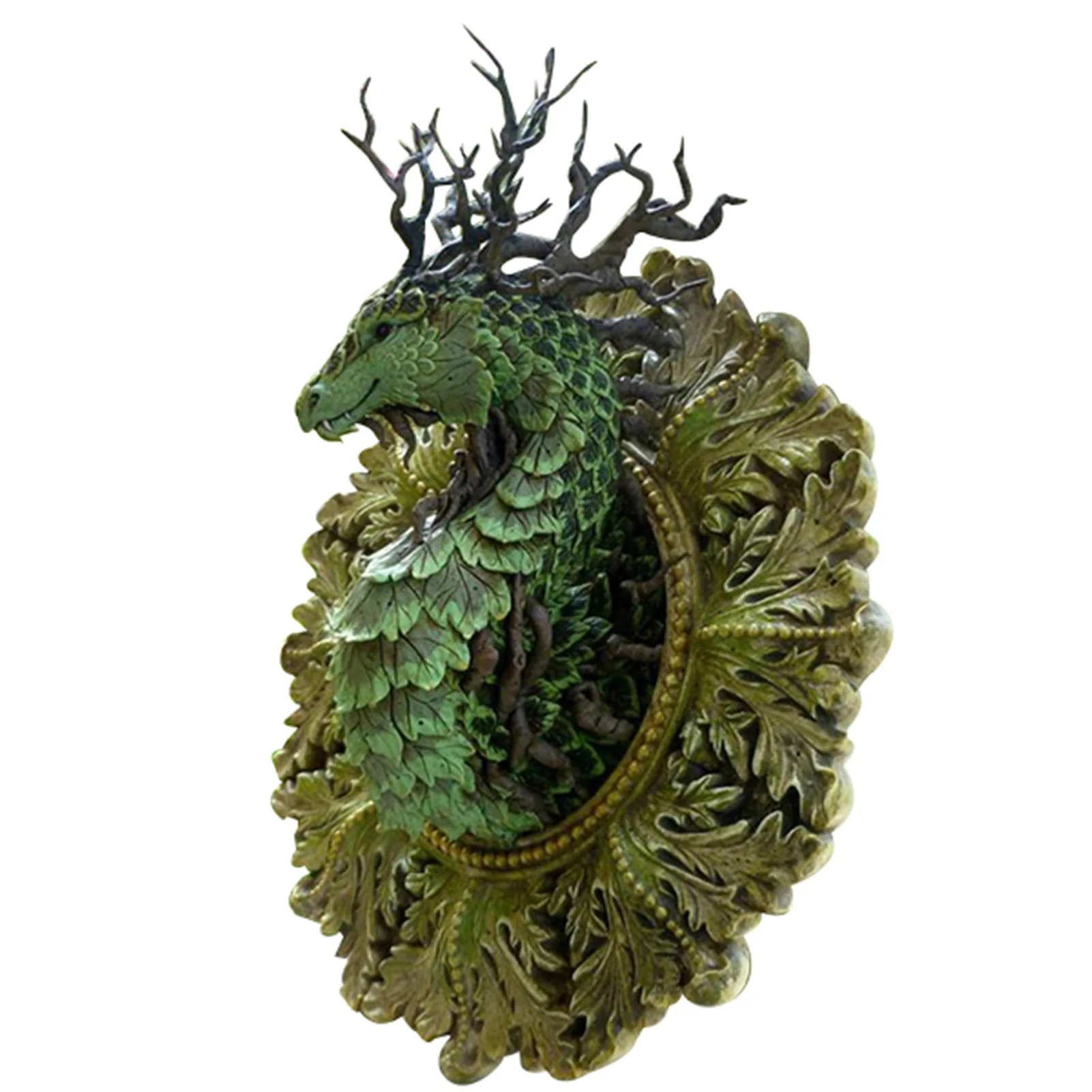 Forest Dragon Resin Statues Wall Decor for Home Indoor and Outdoor Patio Porch for Dragon Lovers 15x15cm TS2 images - 6