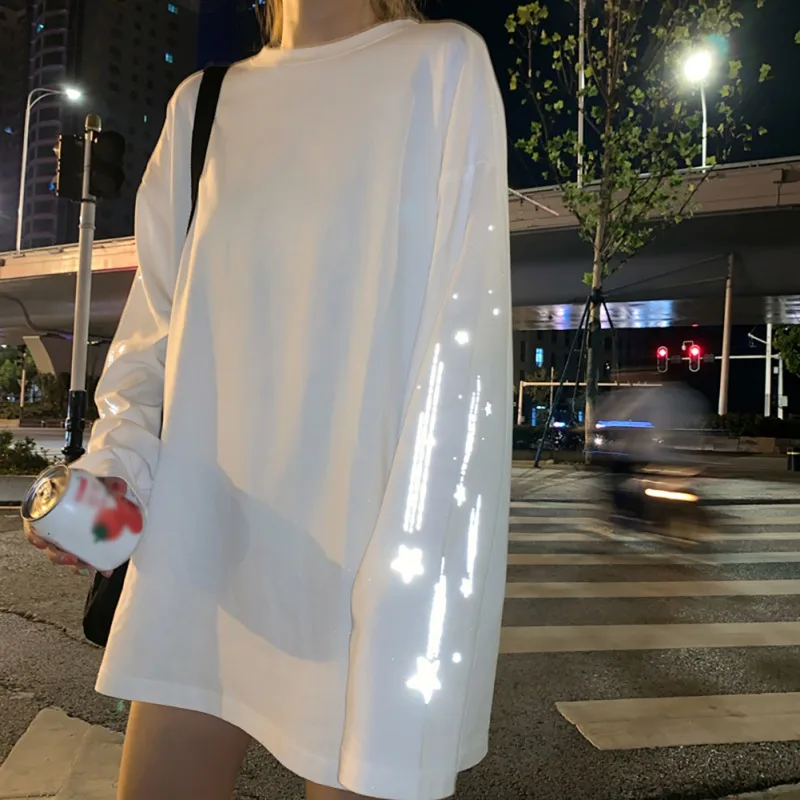 Женская футболка с круглым вырезом осенняя Повседневная оверсайз принтом и