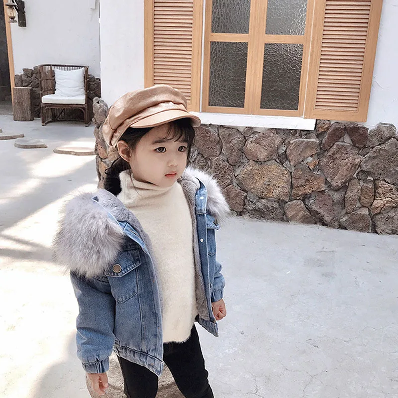 Ковбойская хлопковая куртка для девочек плотное пальто детская джинсовая | Мать