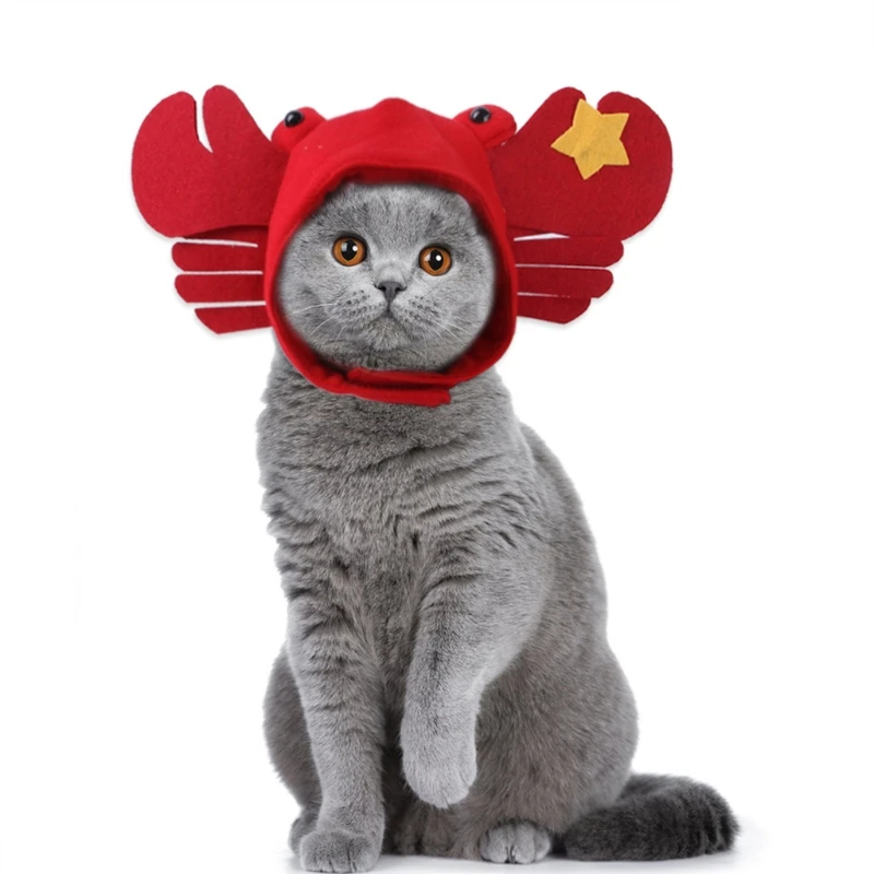 

Cat смешная шапка шляпа для животных милая форма краба дизайн мягкий удобный Kawaii костюм аксессуары