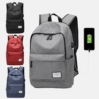 casual computer bag new backpack usb charging multifunctional bag trend simple casual backpack canvas school bag