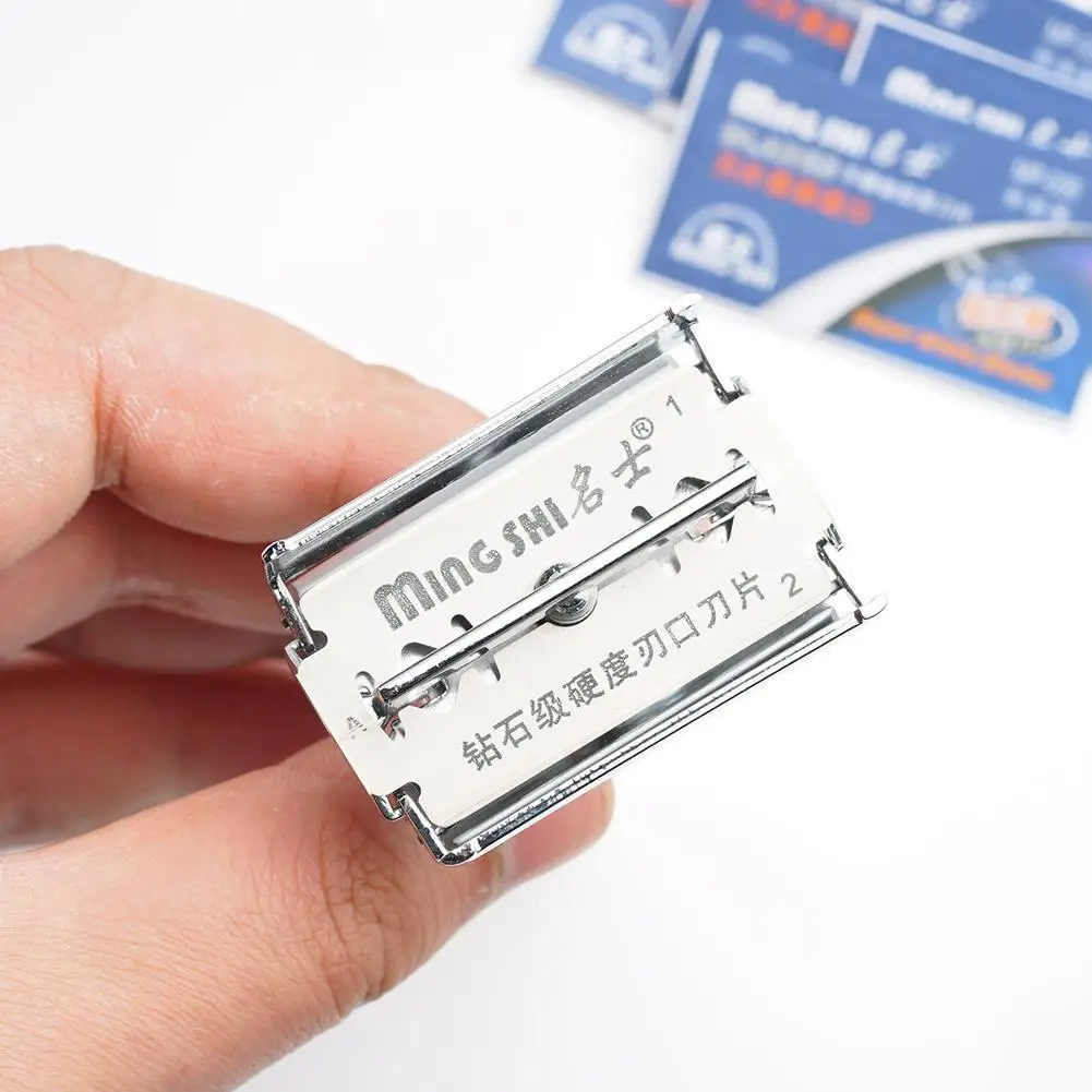 Регулируемая двойная безопасная классическая мужская бритва из цинкового