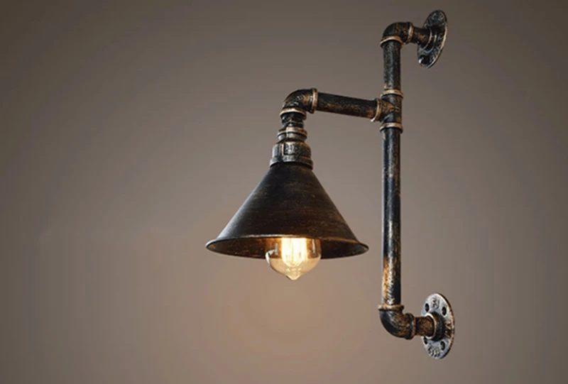 Лофт настенный светильник В индустриальном стиле ржавый ing бар кофейня E26