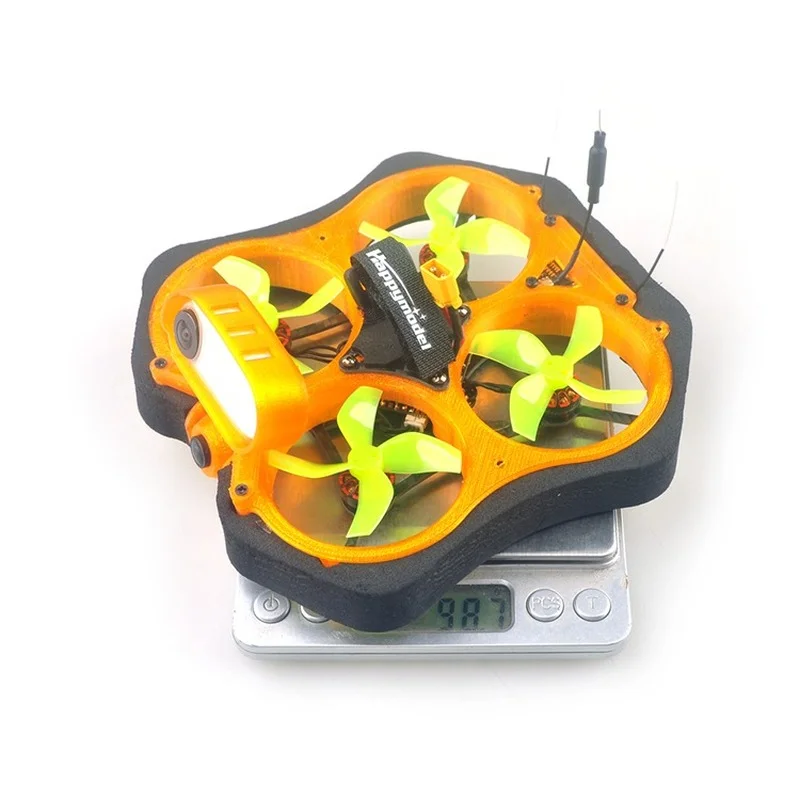 

Happymodel CINE8 85mm Brushless Cinewhoop DIY KIT EX1202.5 KV8000 MCU Upgraded to EFM8BB21 5.8G 400mw VTX ANT 1200tvl Camera TX