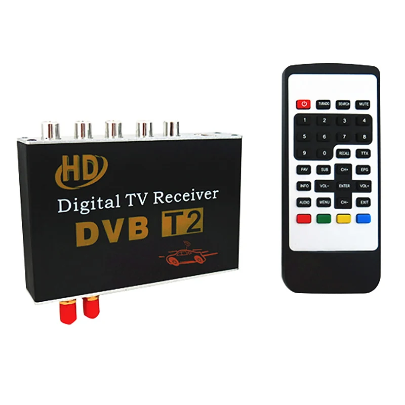 M 718 антенна 2 тюнер Автомобильный HD DVB T2 4 видео выход автомобили цифровой ТВ