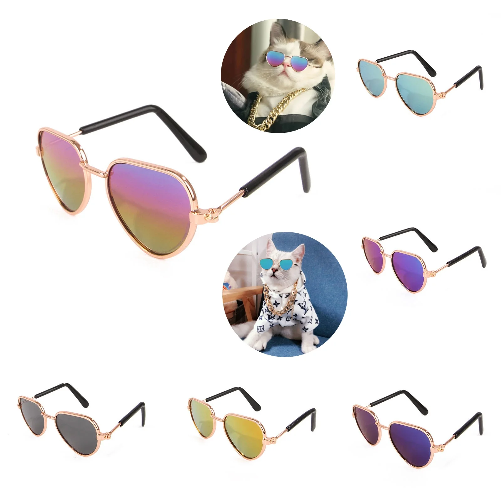 

Pet Cat Dog Sunglasses For Little Dogs Cat High quality Eye Wear Sunglasses Funny Pet Supplies Toys Photos Props Pet Accessories