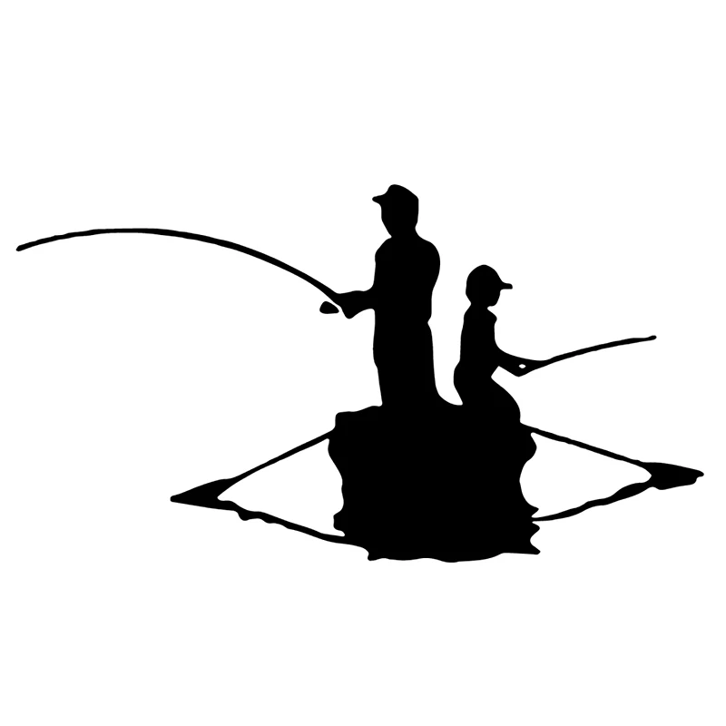 

Waterproof Sunscreen PVC Customizable Size Car Stickers Decal Fisherman Go Fishing V5 Motorcycle Decorative Accessories Creative