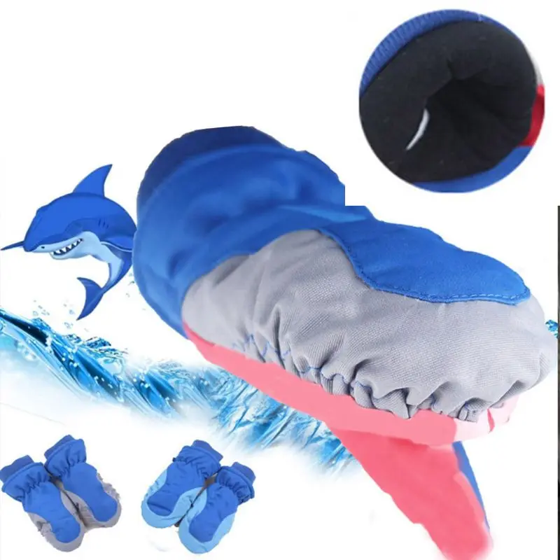

2021 New Winter Outdoor Boys Girls Cartoon Ski Waterproof Gloves Cute Children Non-slip Warm Windproof Mittens