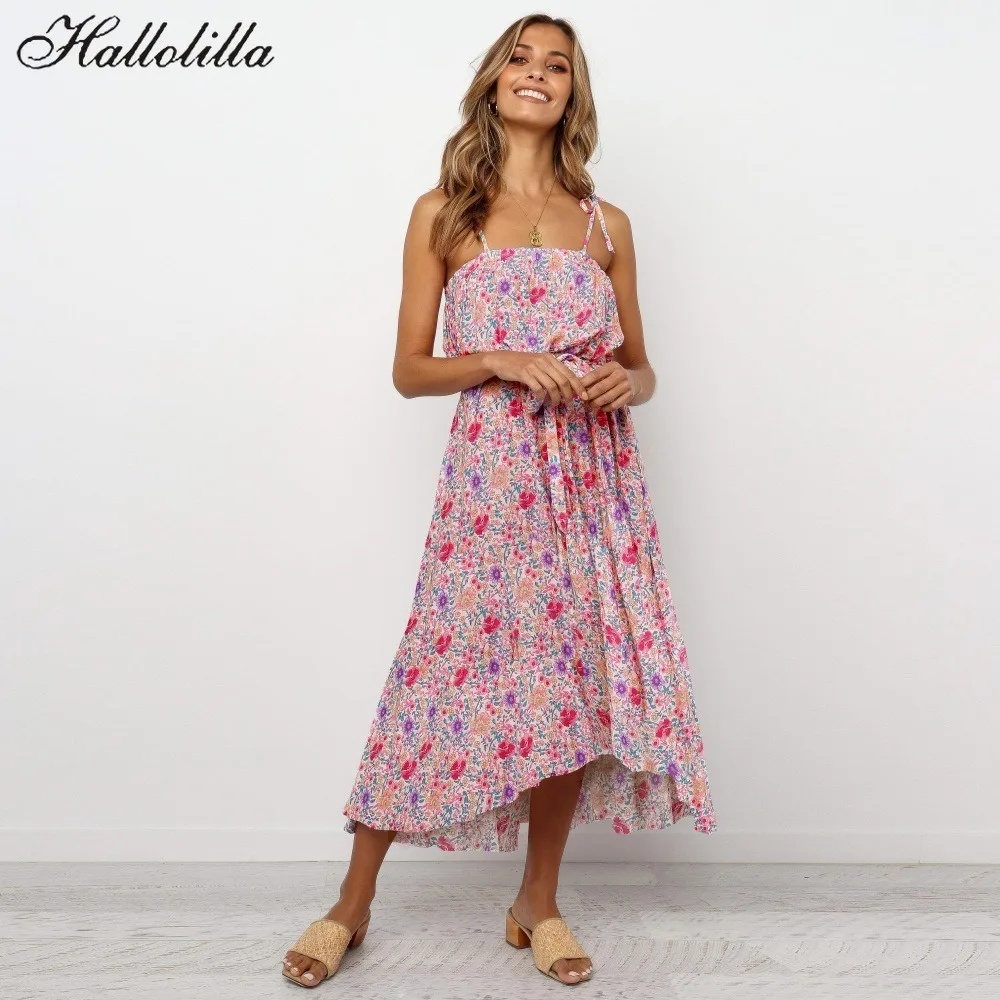 Модные платья с принтом для женщин женское платье элегантное богемное пляжное