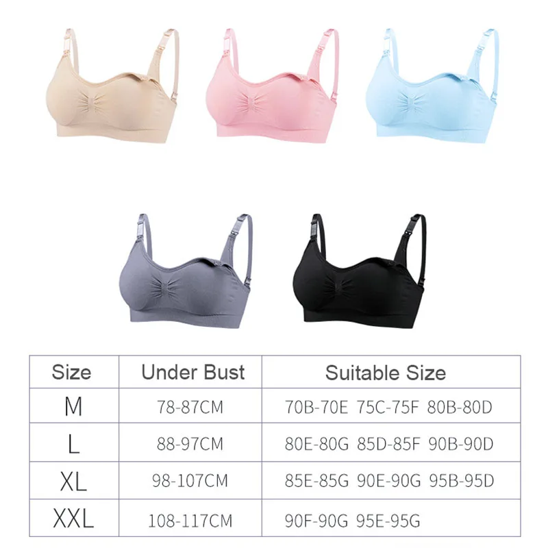 

Pregnancy Women Breastfeeding Bra Adjustable Sleep Bras Maternity Bra for Feeding Plus Size Nursing Bra Included Breast Pad
