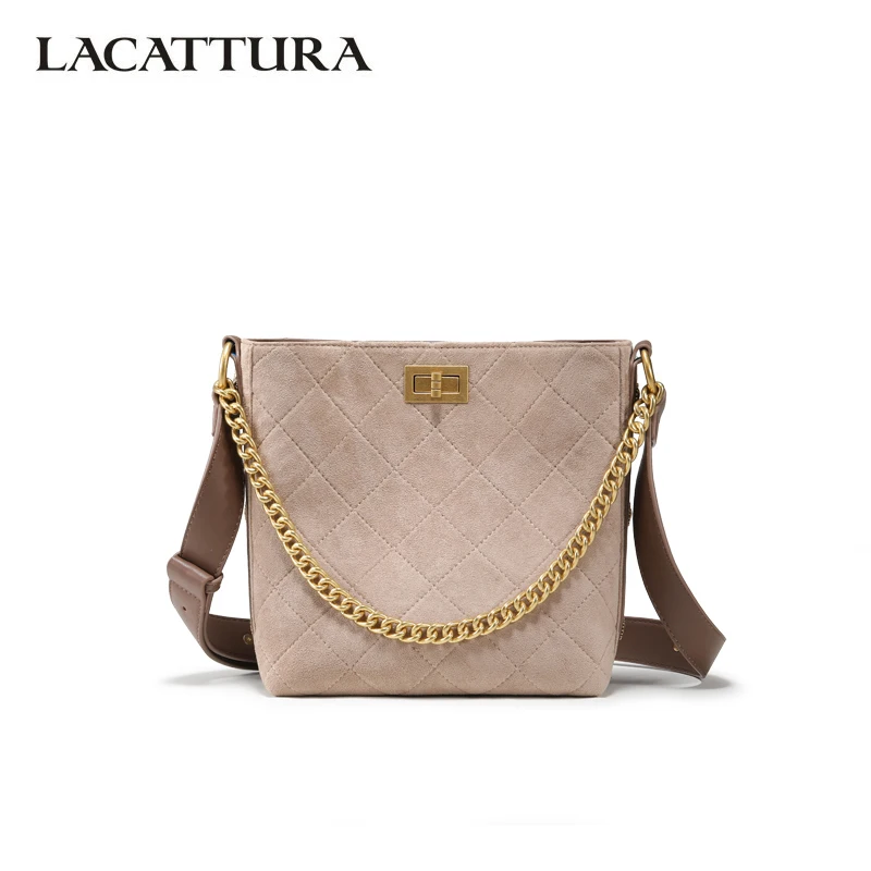 Женская кожаная сумка LACATTURA дизайнерская через плечо с ромбовидной решеткой 2019 |